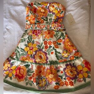 Joie Floral Strapless Mini Dress - Multicolor